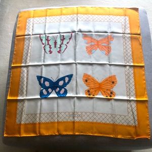 Vintage Silk Bvlgari butterfly scarf